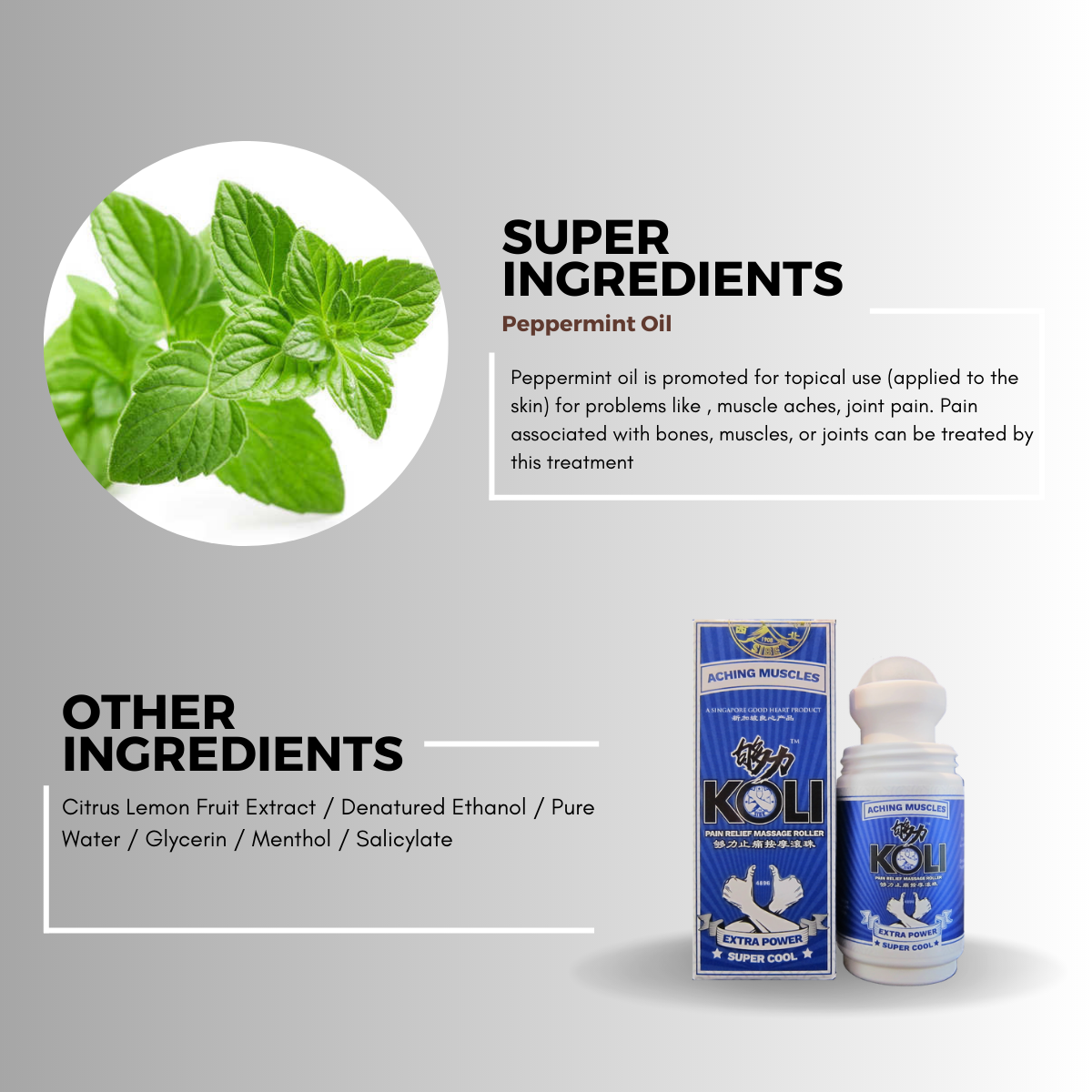 KOLI SUPER WARM + SUPER COOL Pain Relief Massage Roller - 60ml x 2 - KOLI CARES