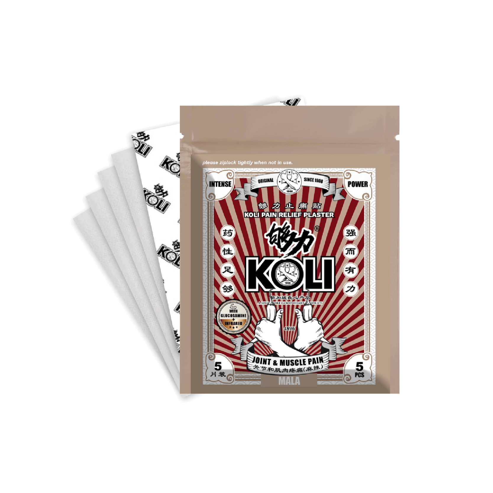 (NEW) KOLI MALA Pain Relief Plaster (INTENSE POWER) Topical Analgesic