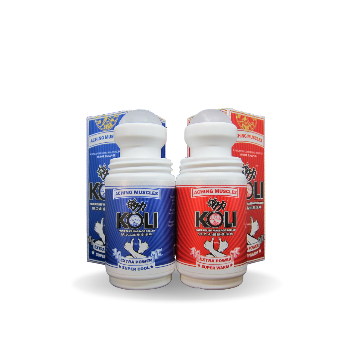 KOLI SUPER WARM + SUPER COOL Pain Relief Massage Roller - 60ml x 2 - KOLI CARES